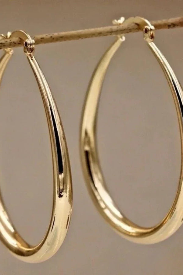 Retro Gold Hoop Ohrringe