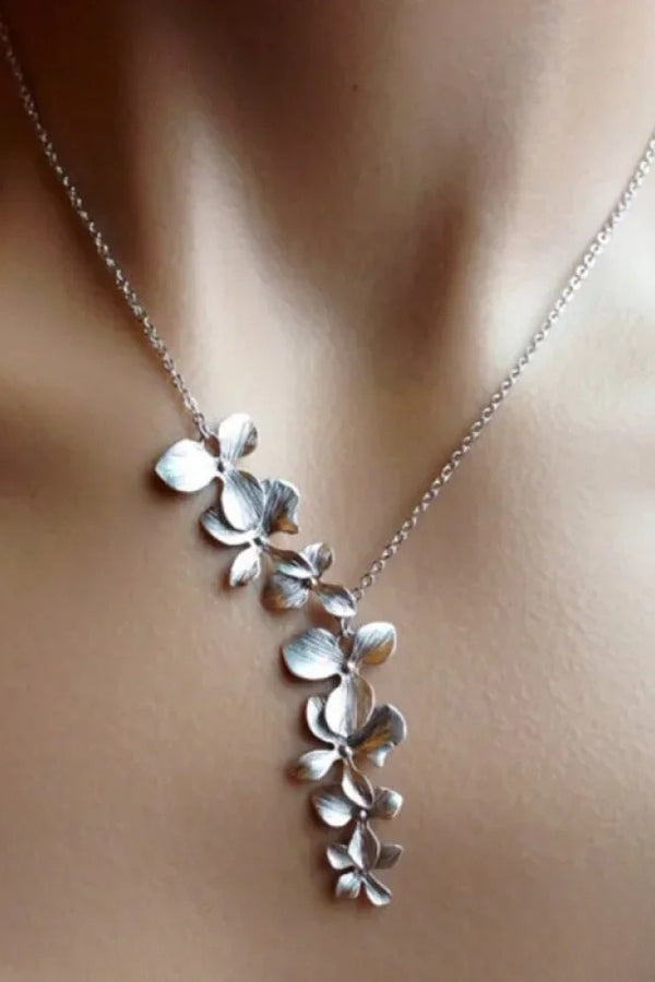 Antike Silber Floral Halskette