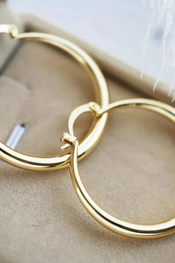 Große Goldene Creolenohrringe