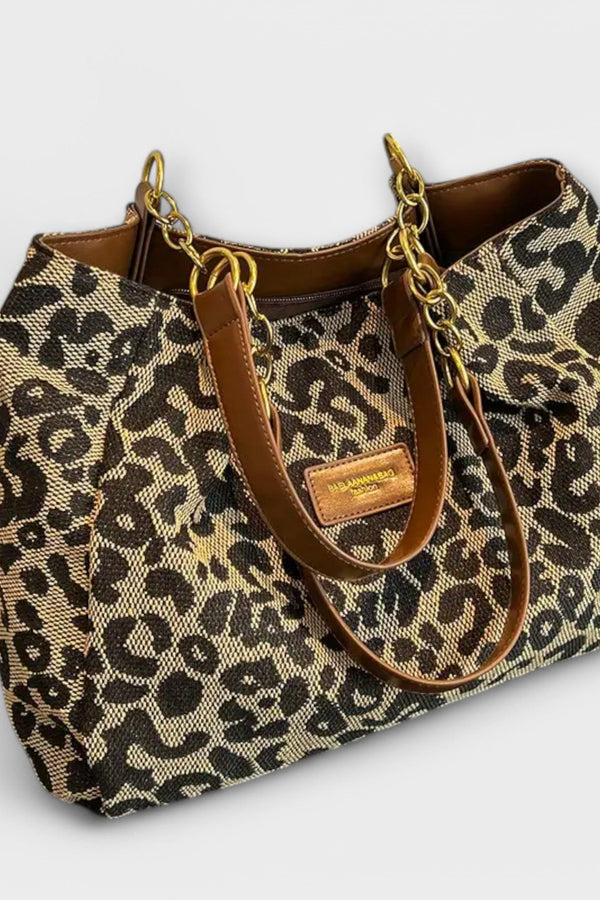 Léora. - Leopard Canvas Tote