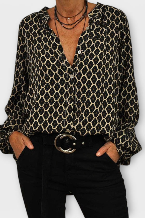 Zara - Stylische Bluse Mit V Ausschnitt Und Langen Ärmeln