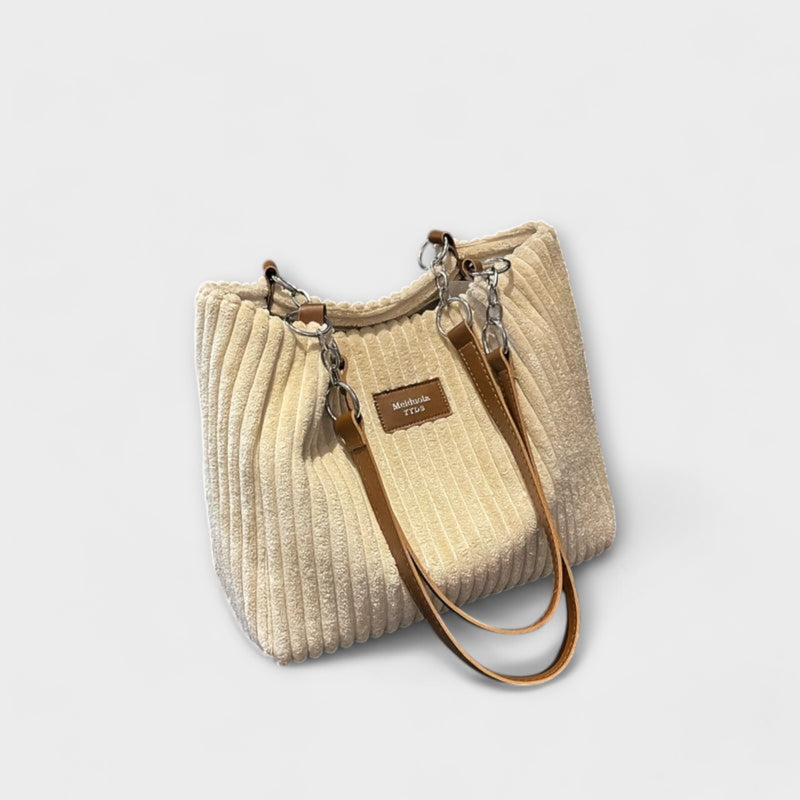 Léora. - Weiche Cord-Schultertasche