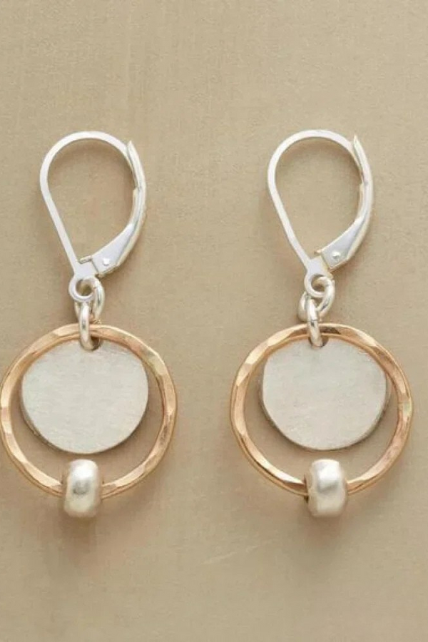 Vintage Perlenohrringe mit Gold- und Silberplattierung