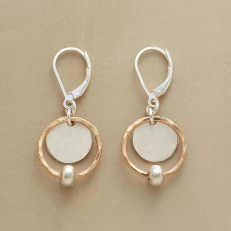Vintage Perlenohrringe mit Gold- und Silberplattierung