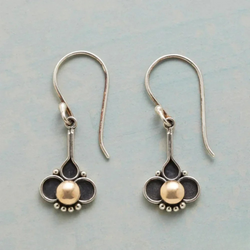 Bohemian Clover Perl Silber Ohrringe