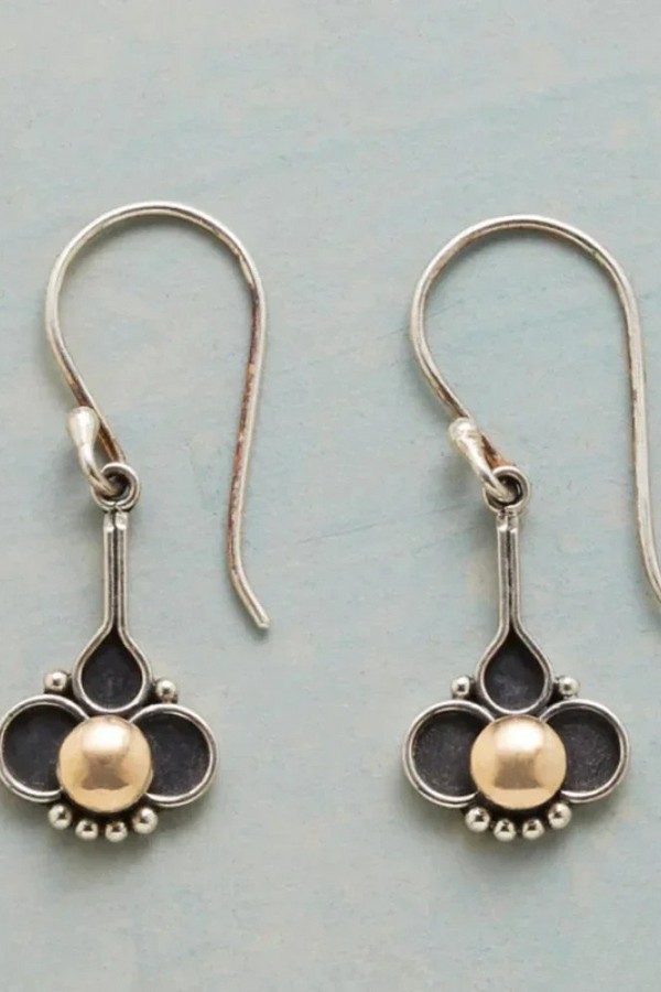 Bohemian Clover Perl Silber Ohrringe