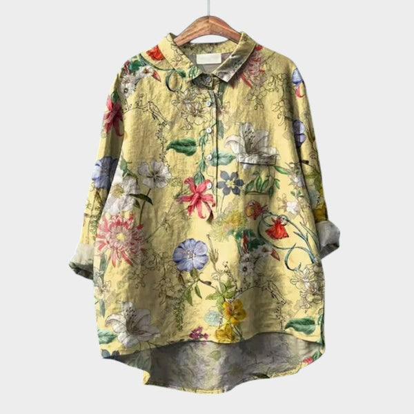 Livia | Premium Bluse mit Spitzenverarbeitung