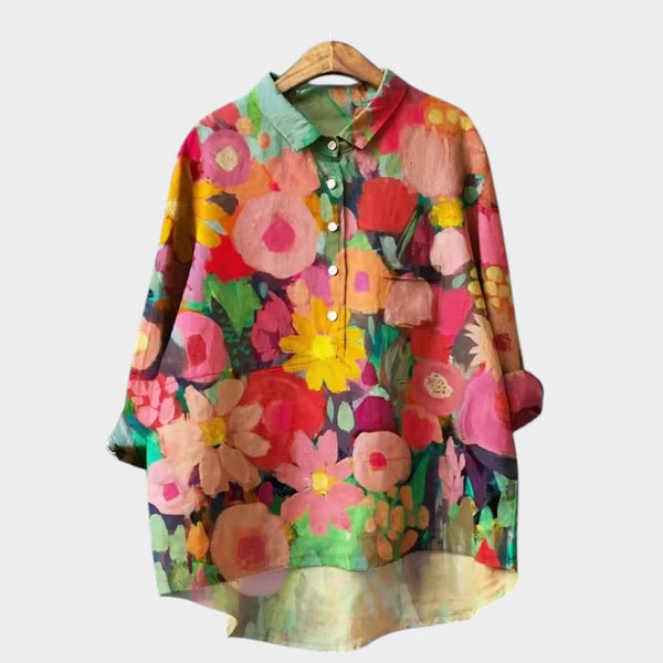 Yvonne | Premium Bluse mit Spitzenverarbeitung