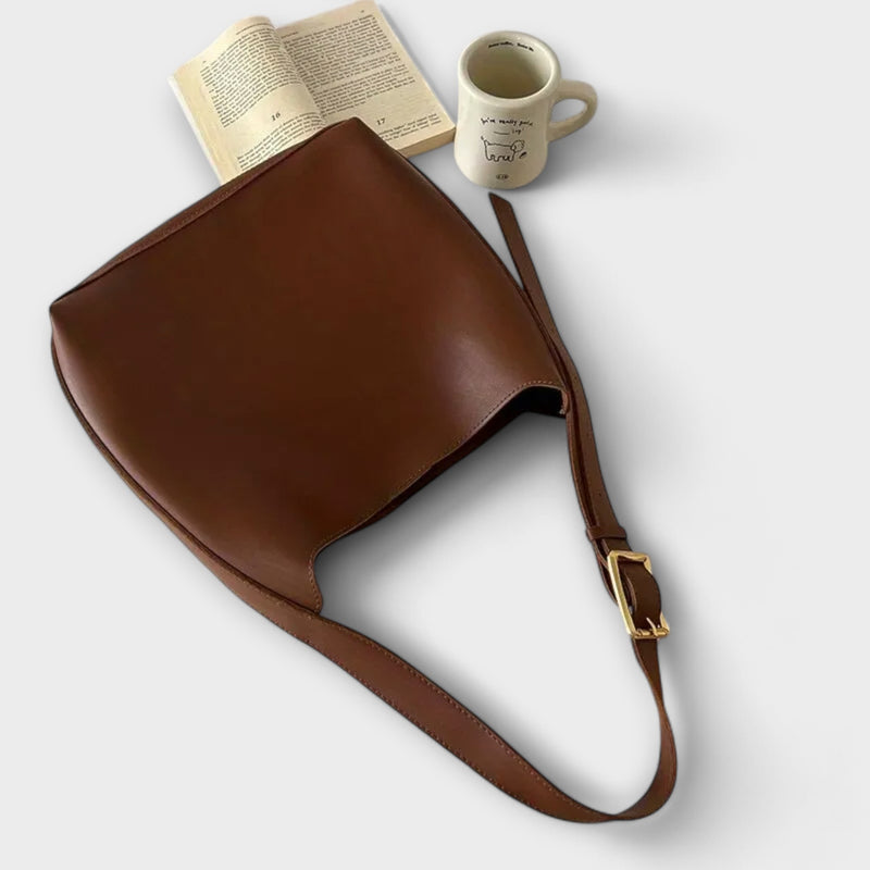 Léora. – Elegante Lederschultertasche