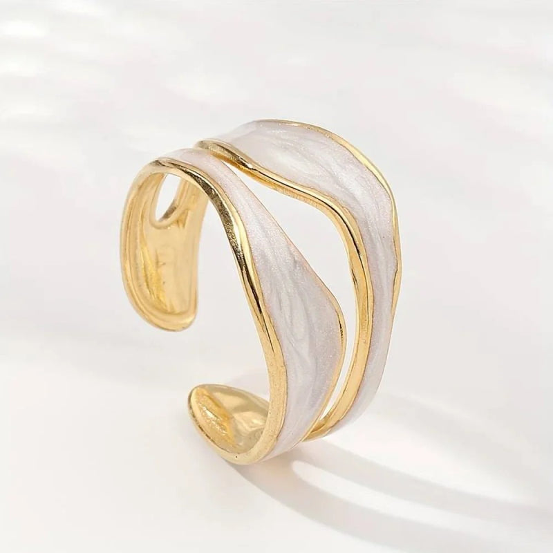Antiker Weißgoldring