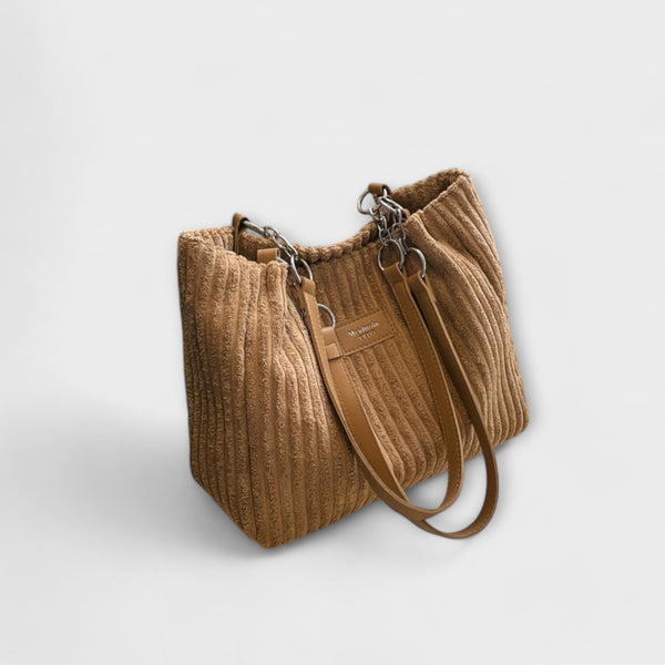 Léora. - Weiche Cord-Schultertasche