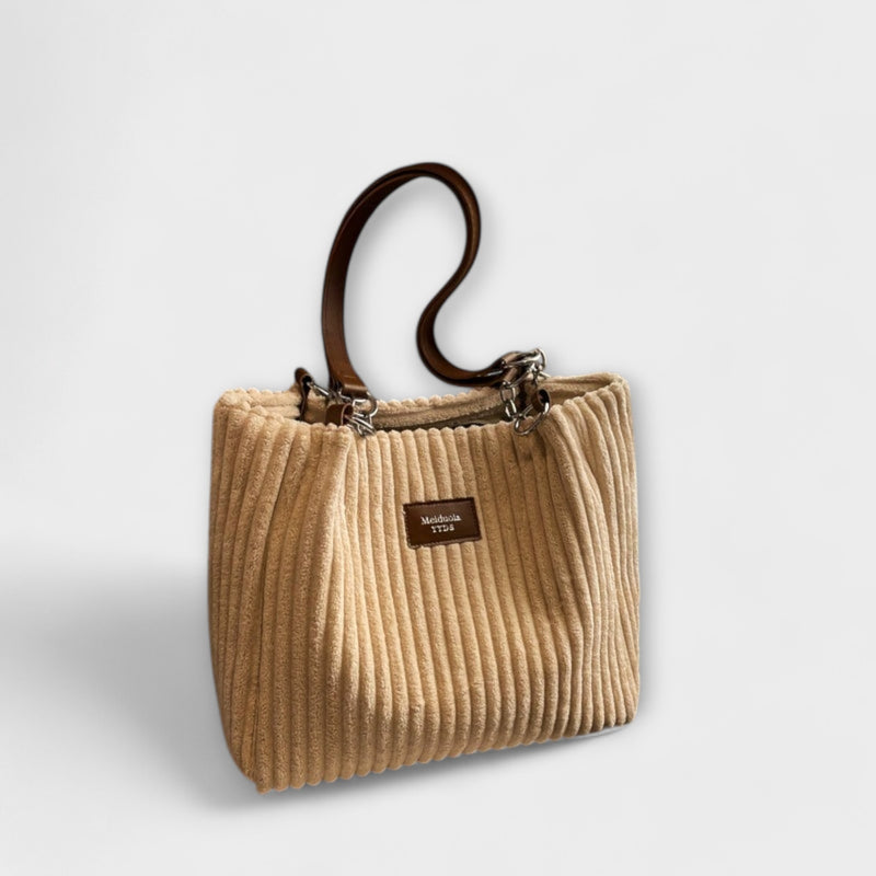 Léora. - Weiche Cord-Schultertasche