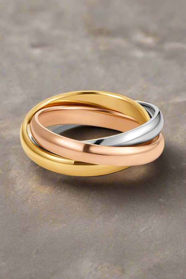 Tri-Color Loop Ring