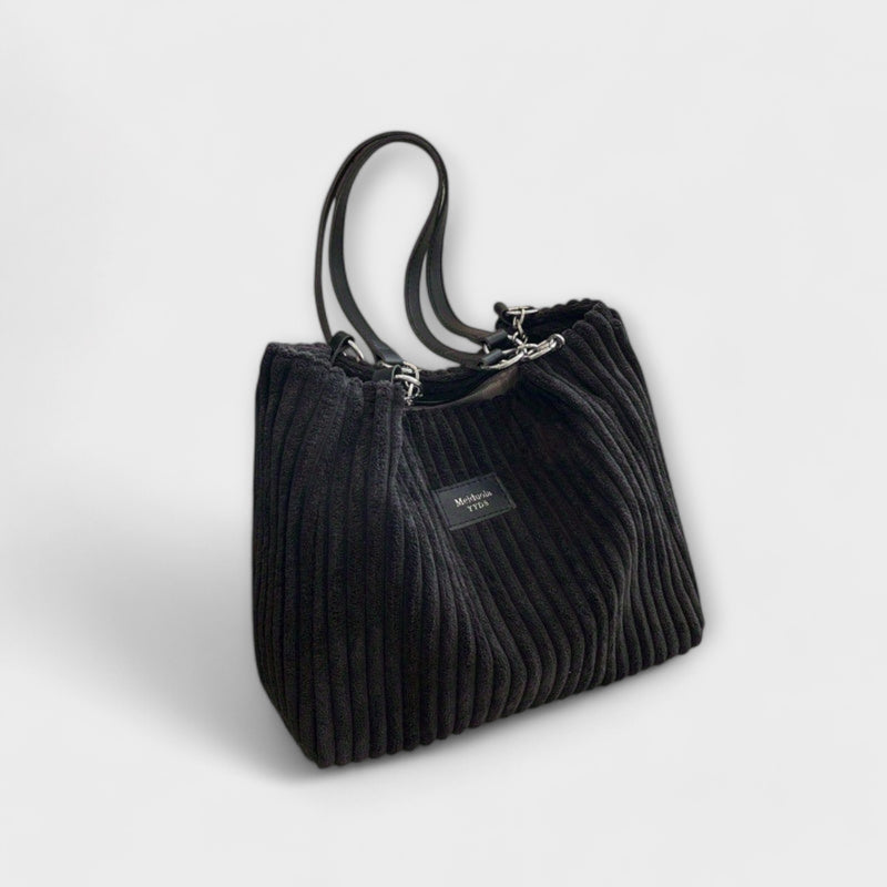 Léora. - Weiche Cord-Schultertasche